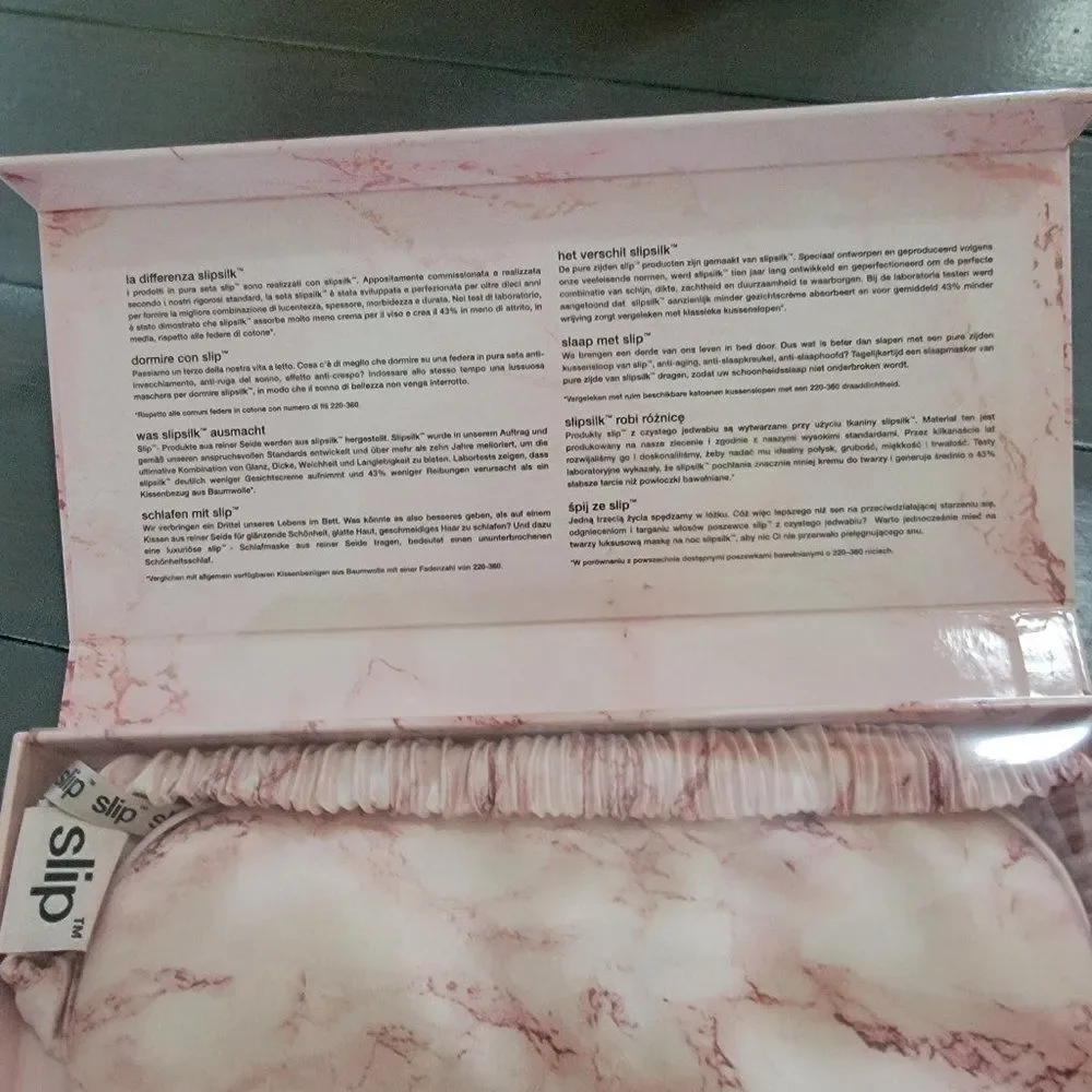 COPY - Slip Silk Sleep Mask, Pink Marble (One Size) - 100% Pure Mulberry 22 Mom…